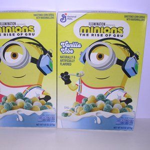 Minions The Rise of Gru Vanilla Vibe Cereal 2 Box